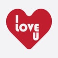 I love u heart for friendship and love ones Royalty Free Stock Photo