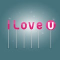 I Love U Vector dicut Royalty Free Stock Photo