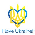 I love Ukraine logo in English language.