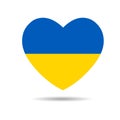 I love Ukraine , Ukraine flag heart vector illustration isolated on white background Royalty Free Stock Photo