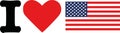 I love United States Flag Royalty Free Stock Photo