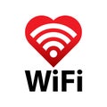 I love wifi icon vector illustraion