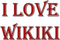 I Love Wikiki text illustration Royalty Free Stock Photo