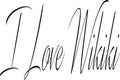 I Love Wikiki text illustration Royalty Free Stock Photo