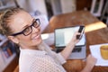 I love working from home. Portrait of a beautiful young woman working from home. Royalty Free Stock Photo