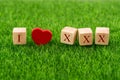 I love xxx in wooden cube