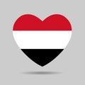 I love Yemen , Yemen flag heart vector illustration isolated on white background