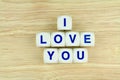 I LOVE YOU ALPHABET BLOCKS Royalty Free Stock Photo