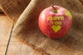 I love you apple Royalty Free Stock Photo