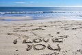 I love You on the beach