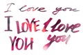 I love you beautyful lettering. Calligraphy text