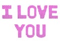 I love you. Color pink