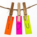 I love you colorful word