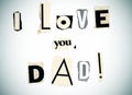 I love you, dad Royalty Free Stock Photo