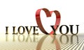 I love you. Design for wedding, Valentine`s day and Mother`s day. 3d illustration Royalty Free Stock Photo