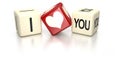 I love you dice Royalty Free Stock Photo