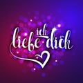 I love you in german greeting card. Ich Liebe Dich Royalty Free Stock Photo