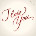 I Love You hand lettering (vector)