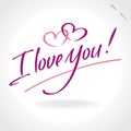 I Love You hand lettering (vector)
