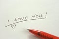 I Love You - handwriting