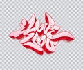 I love you handwritten lettering. Vector blank on transparent background