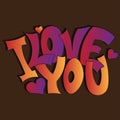 I love you with heart Royalty Free Stock Photo