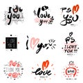 I love you, illustration and logo.