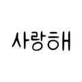 I love you in Korean language