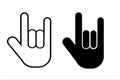 I Love You language hand sign icon, symbol Royalty Free Stock Photo