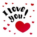 I love you lettering card Royalty Free Stock Photo