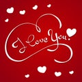 I love you lettering card Royalty Free Stock Photo