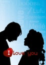 I love you. Man end girl. Royalty Free Stock Photo