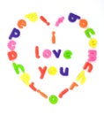 I love you message Royalty Free Stock Photo