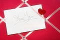 I love you message card handwriting board Royalty Free Stock Photo