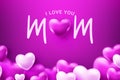 I Love You Mom! Happy Mother's Day! Greeting card Royalty Free Stock Photo