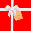 I love you note gift box Royalty Free Stock Photo