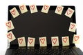 I love you notes on computer Royalty Free Stock Photo