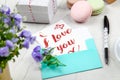 I Love You Postcard Royalty Free Stock Photo