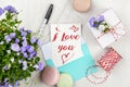 I Love You Postcard Royalty Free Stock Photo