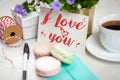 I Love You Postcard Royalty Free Stock Photo