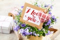 I Love You Postcard Royalty Free Stock Photo