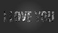 I Love You Sign Abstract Art Background Words