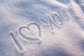 I love you snow Royalty Free Stock Photo