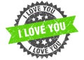 I love you stamp. i love you grunge round sign. Royalty Free Stock Photo