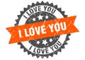 I love you stamp. i love you grunge round sign. Royalty Free Stock Photo