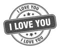 i love you stamp. i love you label. round grunge sign Royalty Free Stock Photo