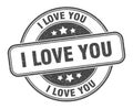 i love you stamp. i love you label. round grunge sign Royalty Free Stock Photo