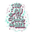 I love you to the stars and back in color Royalty Free Stock Photo