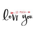 I love You vector text Royalty Free Stock Photo