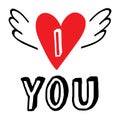 I love You vector text Royalty Free Stock Photo